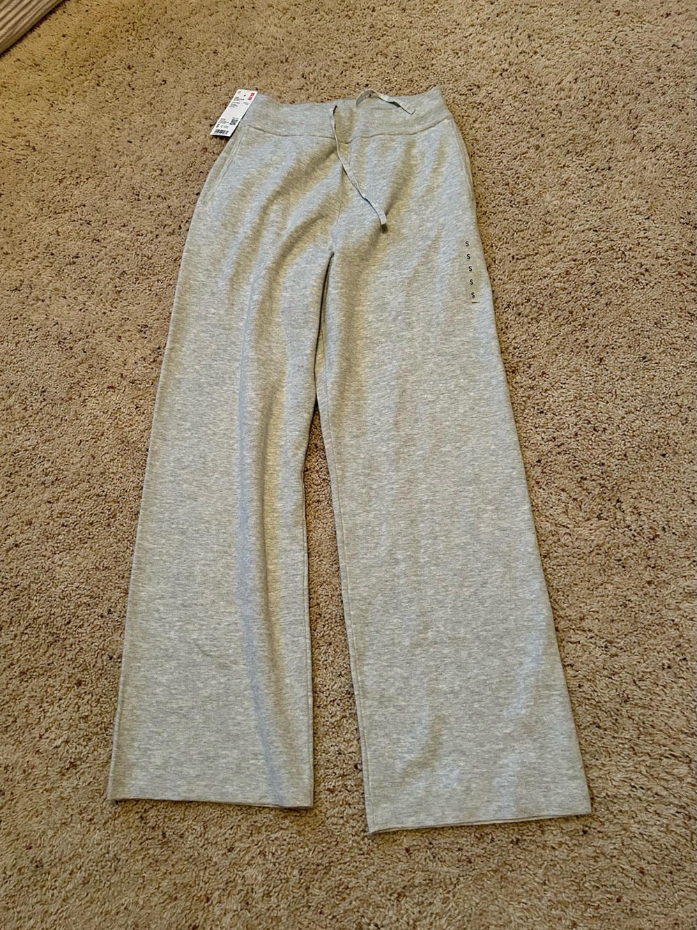 Women’s Wide-Leg Knit Sweatpants - Light Gray